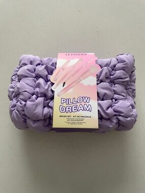 Sephora Lilac Quilted Pillow Dream Brush Set